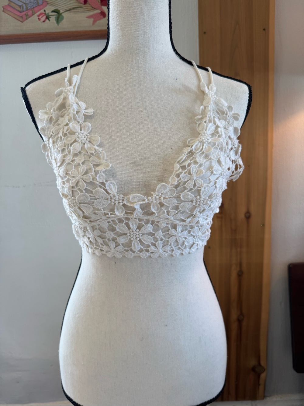 Free People Floral Crochet Bralette
